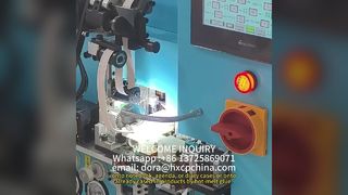 Рабочий процесс полуавтоматической машины для нанесения эластичных ручек HX20EPL